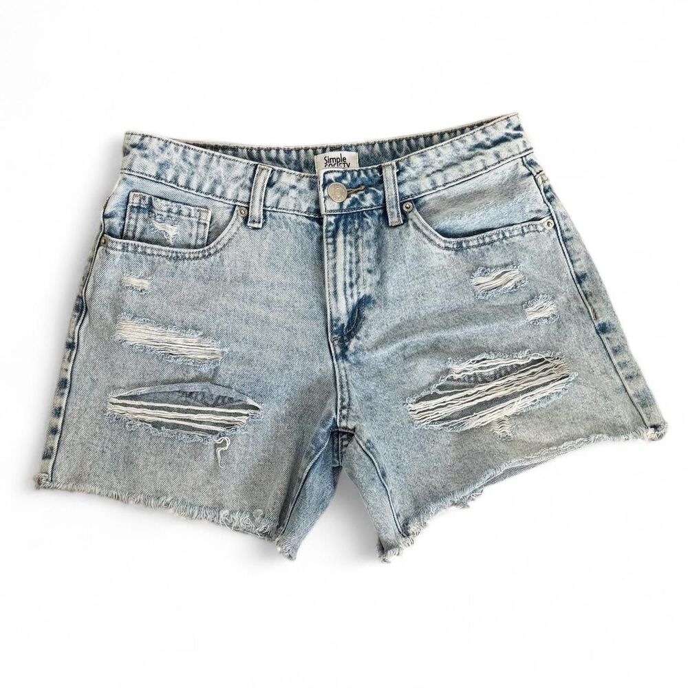 Simple Society Denim Cut Off Shorts - Size 27